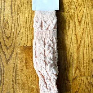 Girls Pink Cable Knit Leg Warmers NWT